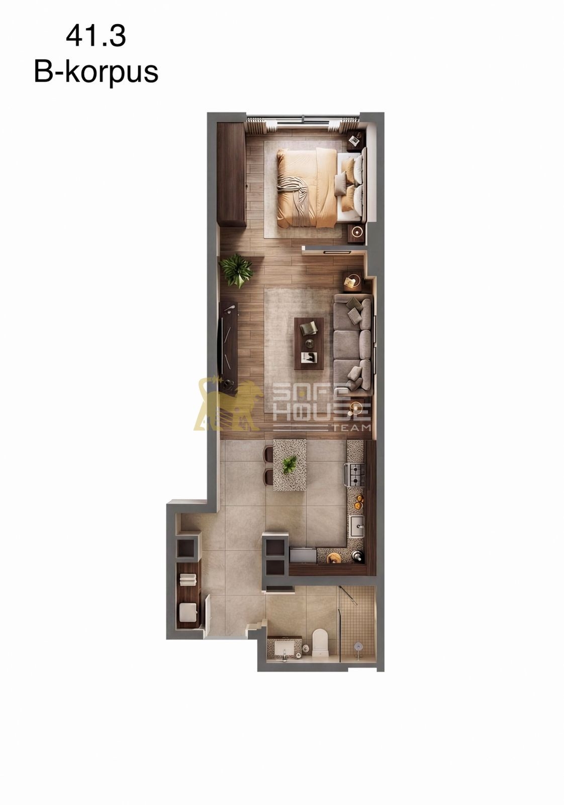 Վաճառքի 1 սենյականոց բնակարան 