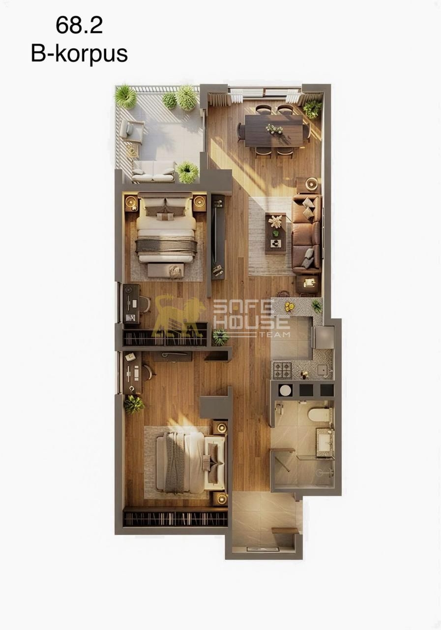 Վաճառքի 3 սենյականոց բնակարան 